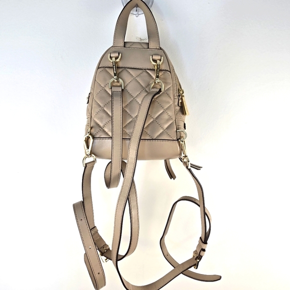 Michael Kors Cream Quilted Backpack with Gold Accents - Picture 3 of 17
